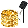 For Party Christmas solar power string led copper light garden light wall lamp